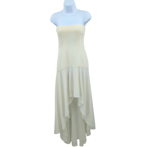 BCBGMAXAZRIA Dress Womens 4 White Strapless Maxi Wedding Bridal Formal $398 NWT - Picture 1 of 15